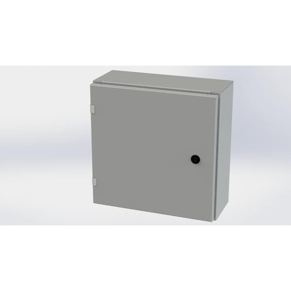 1/4 Turn Latch Electrical Enclosures, 16 in H, 6 in D, 16 in W, NEMA 3R, 4, 12, 13, Carbon Steel
